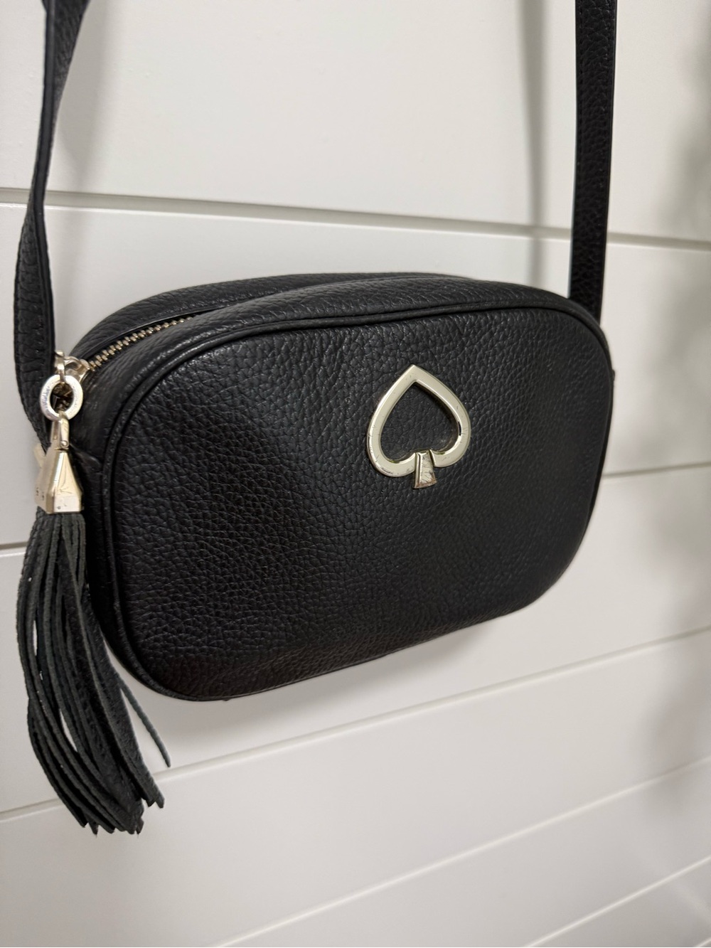 Kate Spade Kourtney Black Pebbled Leather Crossbody Bag